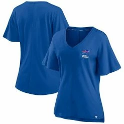 Women's Fanatics Branded Royal Buffalo Bills Southpaw Flutter V-Neck T-Shirt