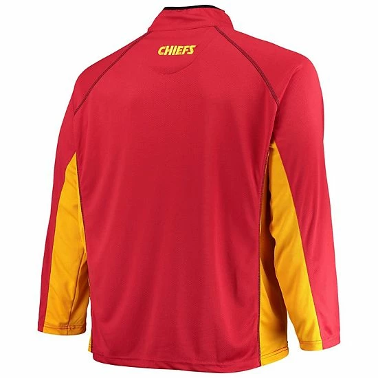 Men's Fanatics Branded Red/Gold Kansas City Chiefs Big & Tall Polyester Quarter-Zip Raglan Jacket Men's Fanatics Branded Red/Gold Kansas City Chiefs Big & Tall Polyester Quarter-Zip Raglan Jacket -Metaverse shop unnamed file 31920