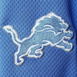 Men's Fanatics Branded Blue/Silver Detroit Lions Big & Tall Polyester Quarter-Zip Raglan Jacket -Metaverse shop unnamed file 31925