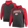 Men's Fanatics Branded Red/Heathered Charcoal Kansas City Chiefs Big & Tall Lightweight Raglan Pullover Hoodie -Metaverse shop unnamed file 31926