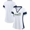 Women's Fanatics Branded White/College Navy Seattle Seahawks Away Team Draft Me Lace-Up V-Neck T-Shirt 2 Women's Fanatics Branded White/College Navy Seattle Seahawks Away Team Draft Me Lace-Up V-Neck T-Shirt -Metaverse shop unnamed file 31979