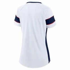 Women's Fanatics Branded White/Navy New England Patriots Away Team Draft Me Lace-Up V-Neck T-Shirt 4 Women's Fanatics Branded White/Navy New England Patriots Away Team Draft Me Lace-Up V-Neck T-Shirt -Metaverse shop unnamed file 31985
