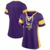 Women's Fanatics Branded Purple/Gold Minnesota Vikings Team Draft Me Lace-Up Raglan T-Shirt -Metaverse shop unnamed file 31994