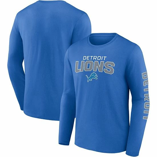 Men's Fanatics Branded Blue Detroit Lions Go the Distance Long Sleeve T-Shirt Men's Fanatics Branded Blue Detroit Lions Go The Distance Long Sleeve T-Shirt -Metaverse shop unnamed file 3200