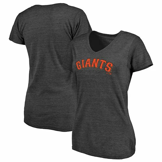 Women's Fanatics Branded Heathered Charcoal San Francisco Giants Wordmark Tri-Blend V-Neck T-Shirt Women's Fanatics Branded Heathered Charcoal San Francisco Giants Wordmark Tri-Blend V-Neck T-Shirt -Metaverse shop unnamed file 32067