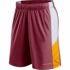 Men's Fanatics Branded Burgundy/White Washington Football Team Prep Colorblock Shorts -Metaverse shop unnamed file 32143