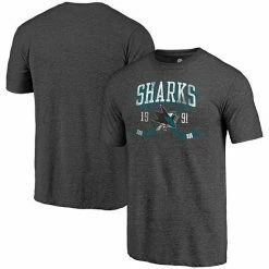Men's Fanatics Branded Heathered Charcoal San Jose Sharks Line Shift Tri-Blend T-Shirt -Metaverse shop unnamed file 32153