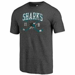 Men's Fanatics Branded Heathered Charcoal San Jose Sharks Line Shift Tri-Blend T-Shirt -Metaverse shop unnamed file 32154