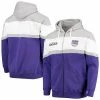 Men's Fanatics Branded Gray/Purple Sacramento Kings Colorblock Wordmark Full-Zip Hoodie -Metaverse shop unnamed file 32169