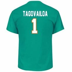 Fanatics Men's Tua Tagovailoa Aqua Miami Dolphins Big & Tall Eligible Receiver III Name & Number T-Shirt -Metaverse shop unnamed file 3217
