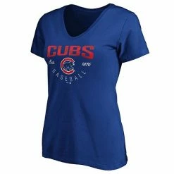 Women's Fanatics Branded Royal Chicago Cubs Plus Size Live For It Crossover V-Neck T-Shirt -Metaverse shop unnamed file 32185