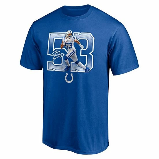 Men's Fanatics Branded Darius Leonard Royal Indianapolis Colts Powerhouse Player Graphic T-Shirt Men's Fanatics Branded Darius Leonard Royal Indianapolis Colts Powerhouse Player Graphic T-Shirt -Metaverse shop unnamed file 32193
