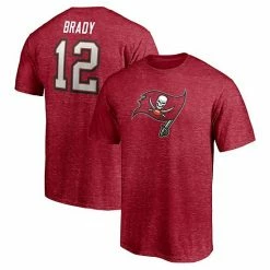 Men's Fanatics Branded Tom Brady Heathered Red Tampa Bay Buccaneers Player Icon Name & Number T-Shirt -Metaverse shop unnamed file 32219