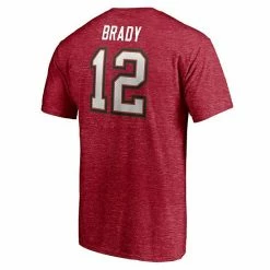 Men's Fanatics Branded Tom Brady Heathered Red Tampa Bay Buccaneers Player Icon Name & Number T-Shirt -Metaverse shop unnamed file 32221