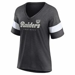 Women's Fanatics Branded Heathered Charcoal Las Vegas Raiders Give It All Half-Sleeve V-Neck T-Shirt 4 Women's Fanatics Branded Heathered Charcoal Las Vegas Raiders Give It All Half-Sleeve V-Neck T-Shirt -Metaverse shop unnamed file 3225