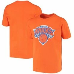 Youth Fanatics Branded Orange New York Knicks Primary Team Logo T-Shirt