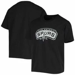 Youth Fanatics Branded Black San Antonio Spurs Throwback Logo T-Shirt