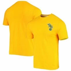 Men's Fanatics Branded Gold Oakland Athletics Distressed Watching T-Shirt -Metaverse shop unnamed file 32279