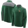 Men's Fanatics Branded Green Miami Hurricanes School Logo Colorblock Quarter-Zip Jacket -Metaverse shop unnamed file 32329