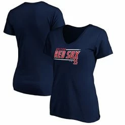 Women's Fanatics Branded Navy Boston Red Sox Mascot In Bounds V-Neck T-Shirt -Metaverse shop unnamed file 32333
