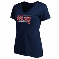 Women's Fanatics Branded Navy Boston Red Sox Mascot In Bounds V-Neck T-Shirt -Metaverse shop unnamed file 32334