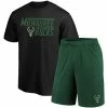 Men's Fanatics Branded Black/Hunter Green Milwaukee Bucks T-Shirt & Shorts Combo Pack -Metaverse shop unnamed file 32353