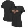 Women's Fanatics Branded Black Texas Longhorns Logo Basic Arch Scoop Neck T-Shirt