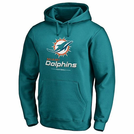 Men's Fanatics Branded Aqua Miami Dolphins Team Lockup Pullover Hoodie 4 Men's Fanatics Branded Aqua Miami Dolphins Team Lockup Pullover Hoodie - Image 2