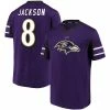 Men's Fanatics Branded Lamar Jackson Purple Baltimore Ravens Hashmark Player Name & Number V-Neck Top -Metaverse shop unnamed file 32459
