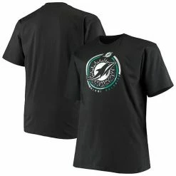 Alternative view of Men's Fanatics Branded Black Miami Dolphins Big & Tall Color Pop T-Shirt