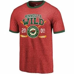 Fanatics Men's Majestic Threads Red Minnesota Wild Buzzer Beater Tri-Blend Ringer T-Shirt 4 Fanatics Men's Majestic Threads Red Minnesota Wild Buzzer Beater Tri-Blend Ringer T-Shirt -Metaverse shop unnamed file 3256