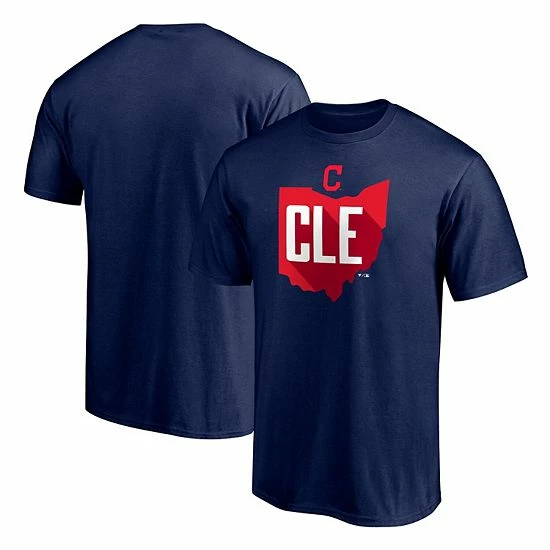 Men's Fanatics Branded Navy Cleveland Indians Hometown CLE T-Shirt 4 Men's Fanatics Branded Navy Cleveland Indians Hometown CLE T-Shirt - Image 2