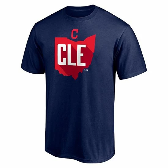 Men's Fanatics Branded Navy Cleveland Indians Hometown CLE T-Shirt 5 Men's Fanatics Branded Navy Cleveland Indians Hometown CLE T-Shirt - Image 3