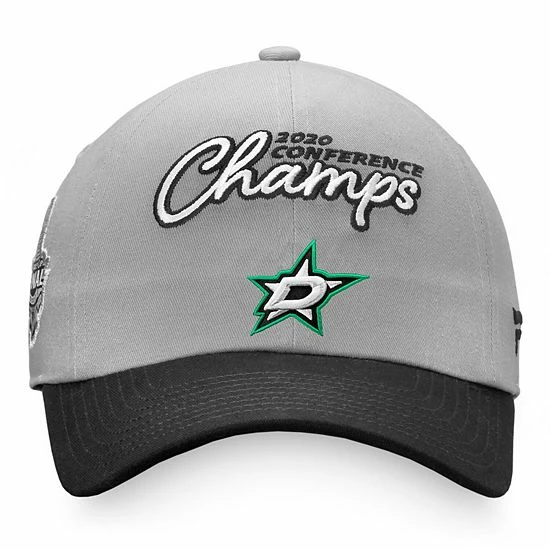 Women's Fanatics Branded Gray/Black Dallas Stars 2020 Western Conference Champions Adjustable Hat - Image 3