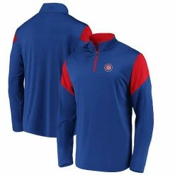 Men's Fanatics Branded Royal Chicago Cubs Primary Logo Quarter-Zip Jacket