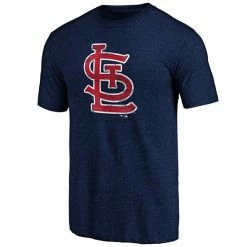 Men's Fanatics Branded Heathered Navy St. Louis Cardinals Weathered Official Logo Tri-Blend T-Shirt 4 Men's Fanatics Branded Heathered Navy St. Louis Cardinals Weathered Official Logo Tri-Blend T-Shirt -Metaverse shop unnamed file 32742