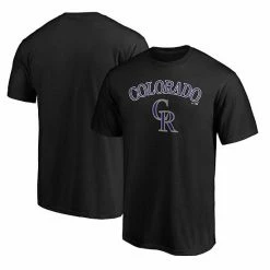 Alternative view of Men's Fanatics Branded Black Colorado Rockies Team Logo Lockup T-Shirt