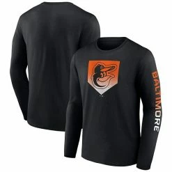 Men's Fanatics Branded Black Baltimore Orioles Iconic Clear Sign Long Sleeve T-Shirt