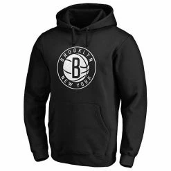 Men's Fanatics Branded Black Brooklyn Nets Primary Team Logo Pullover Hoodie -Metaverse shop unnamed file 32941