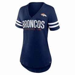 Women's Fanatics Branded Navy Denver Broncos Speed Tested V-Neck T-Shirt -Metaverse shop unnamed file 32972