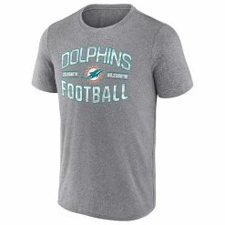Men's Fanatics Branded Heathered Gray Miami Dolphins Want To Play T-Shirt -Metaverse shop unnamed file 33019
