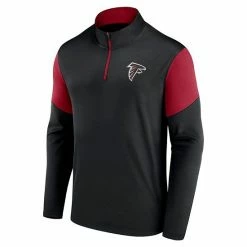 Men's Fanatics Branded Black/Red Atlanta Falcons Primary Logo Quarter-Zip Jacket -Metaverse shop unnamed file 33079