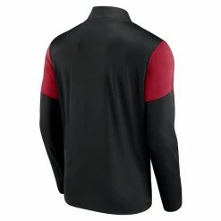 Men's Fanatics Branded Black/Red Atlanta Falcons Primary Logo Quarter-Zip Jacket -Metaverse shop unnamed file 33080