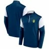 Men's Fanatics Branded Navy/White Nashville SC Primary Logo Quarter-Zip Jacket