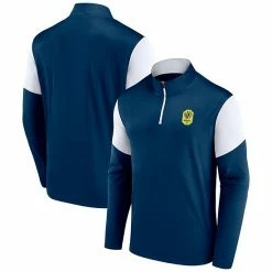 Men's Fanatics Branded Navy/White Nashville SC Primary Logo Quarter-Zip Jacket -Metaverse shop unnamed file 33082