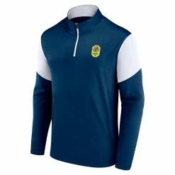 Men's Fanatics Branded Navy/White Nashville SC Primary Logo Quarter-Zip Jacket -Metaverse shop unnamed file 33083