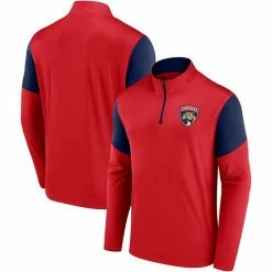 Men's Fanatics Branded Red Florida Panthers Logo Quarter-Zip Jacket -Metaverse shop unnamed file 33095