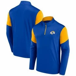 Men's Fanatics Branded Royal/Gold Los Angeles Rams Primary Logo Quarter-Zip Jacket -Metaverse shop unnamed file 33108