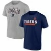 Men's Fanatics Branded Navy/Heathered Gray Detroit Tigers Parent T-Shirt Combo Pack -Metaverse shop unnamed file 33111