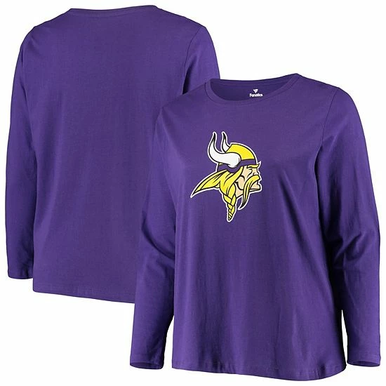 Women's Fanatics Branded Purple Minnesota Vikings Plus Size Primary Logo Long Sleeve T-Shirt Women's Fanatics Branded Purple Minnesota Vikings Plus Size Primary Logo Long Sleeve T-Shirt -Metaverse shop unnamed file 3313